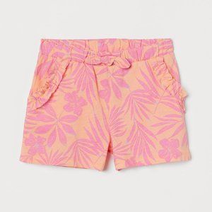 H&M Pattern Jersey Shorts Tropical / Coral